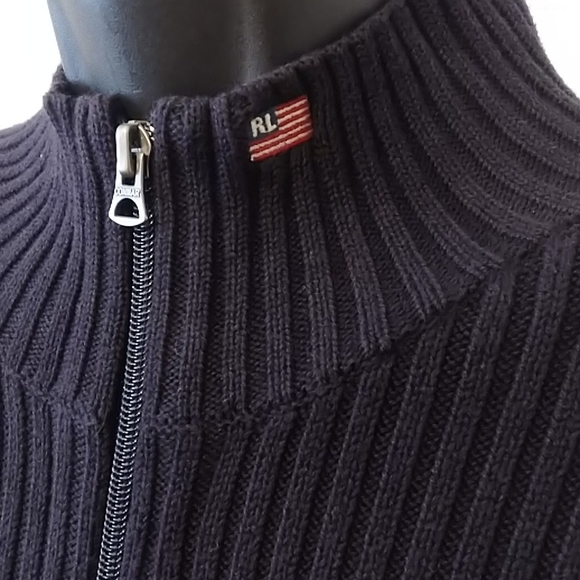 Ralph Lauren Large Full Zip Sweater - Picture 2 of 9
